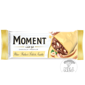 Barre chocolat Moment blanc praliné éclats de noisettes