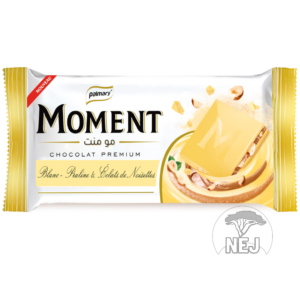 Tablette chocolat Moment blanc praliné éclats de noisettes