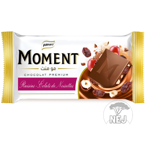 Tablette chocolat Moment raisins éclats de noisettes